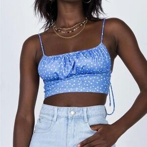 Annabelle Crop Top Blue Floral